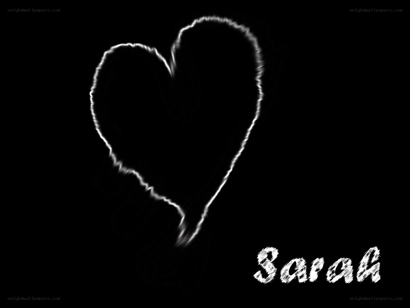 heart outline with name
