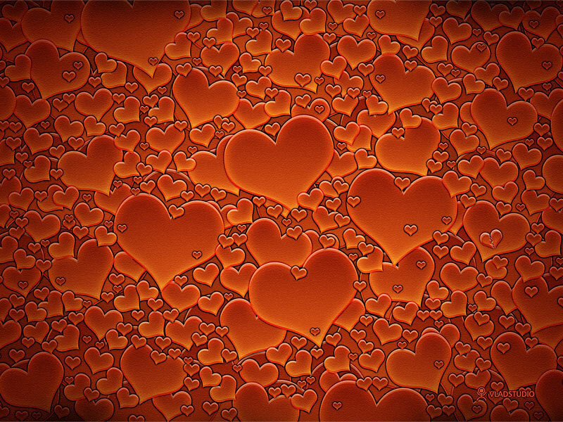 Heart Pattern Background — Red, Romantic, Digital Art