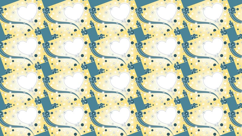 Heart Pattern Background — Yellow