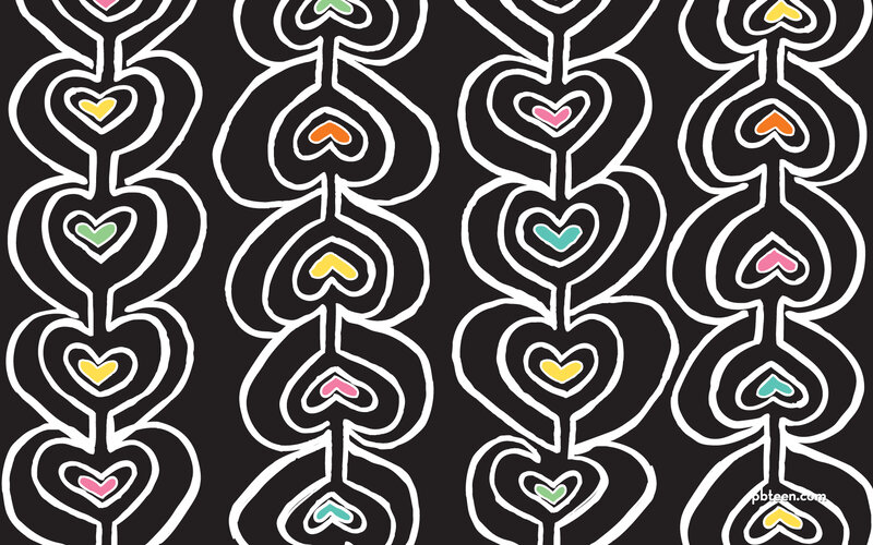 Heart Pattern Design — Black, Playful