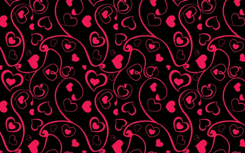 Heart Pattern Design — Black, Romantic