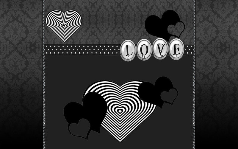 Heart Pattern Design — Black