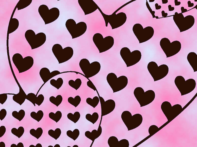 Heart Pattern Design — Pink, Playful, Digital Art