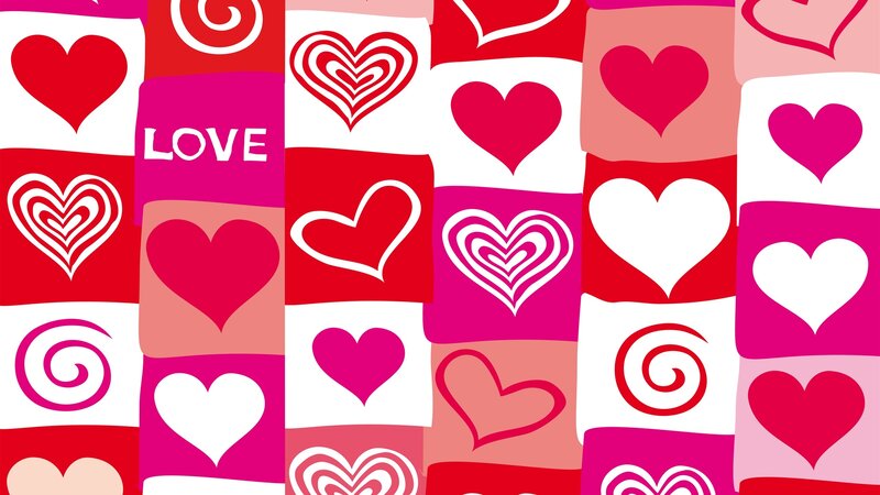 Heart Pattern Design — Red, Festive