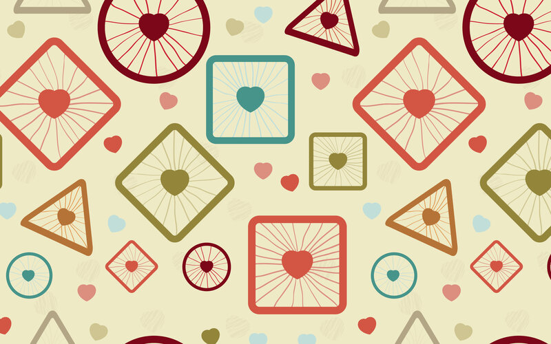 Heart Pattern Design — Red, Playful