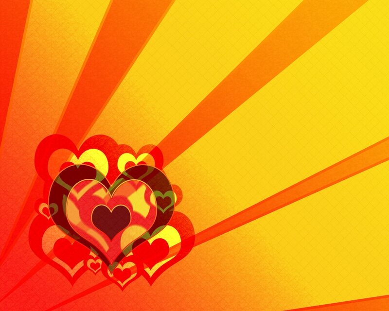 heart pattern on warm background