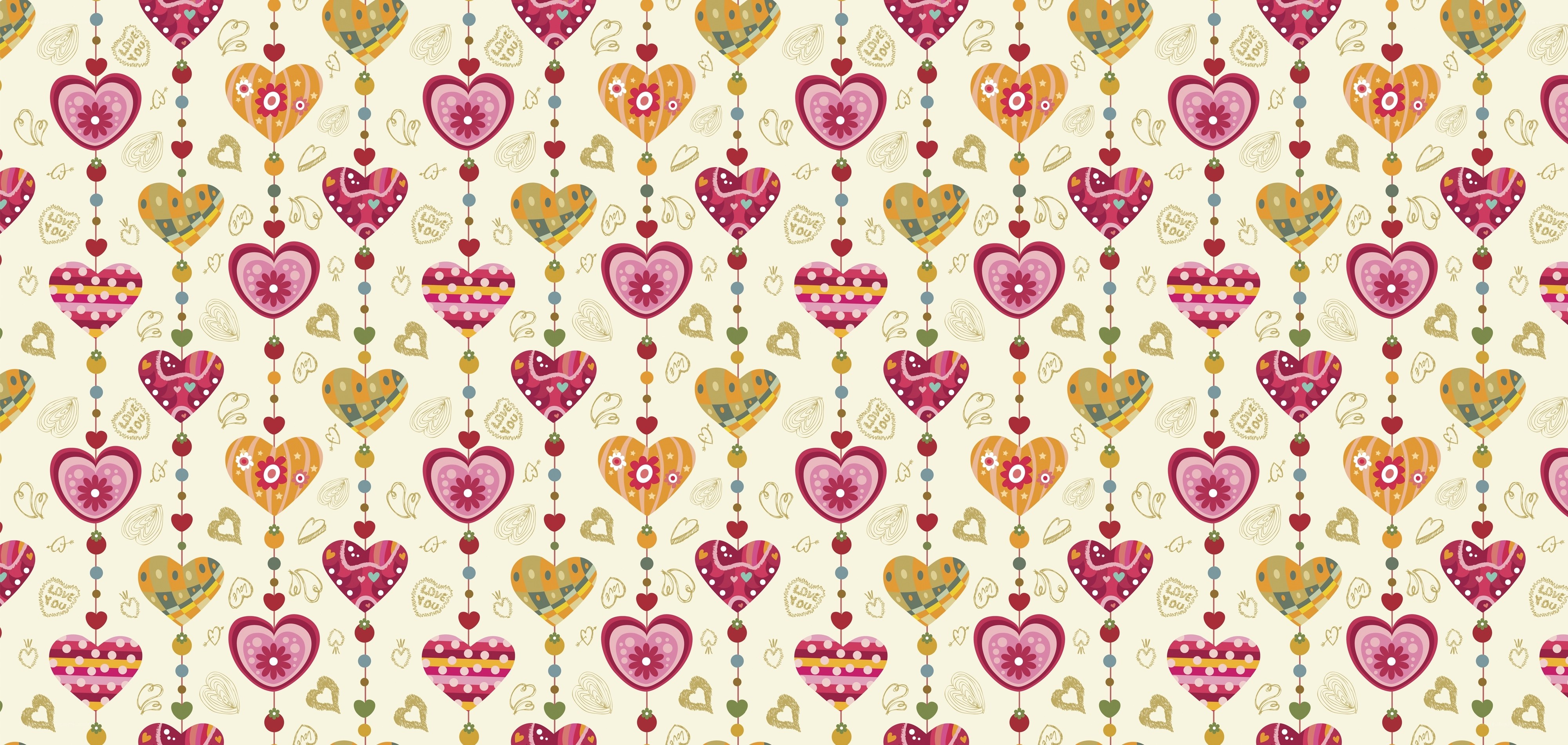 heart pattern wallpaper design