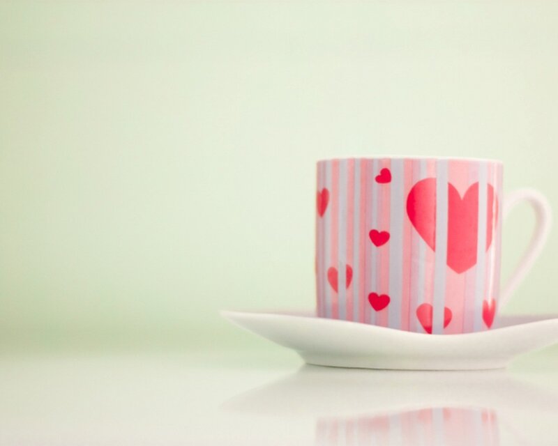 Heart-patterned Cup — Pink