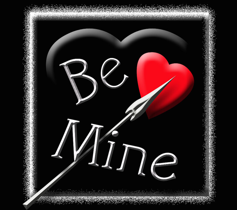 Heart Pierced by Arrow — Black, Romantic