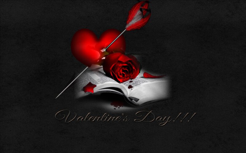 Heart Pierced by Arrow — Black