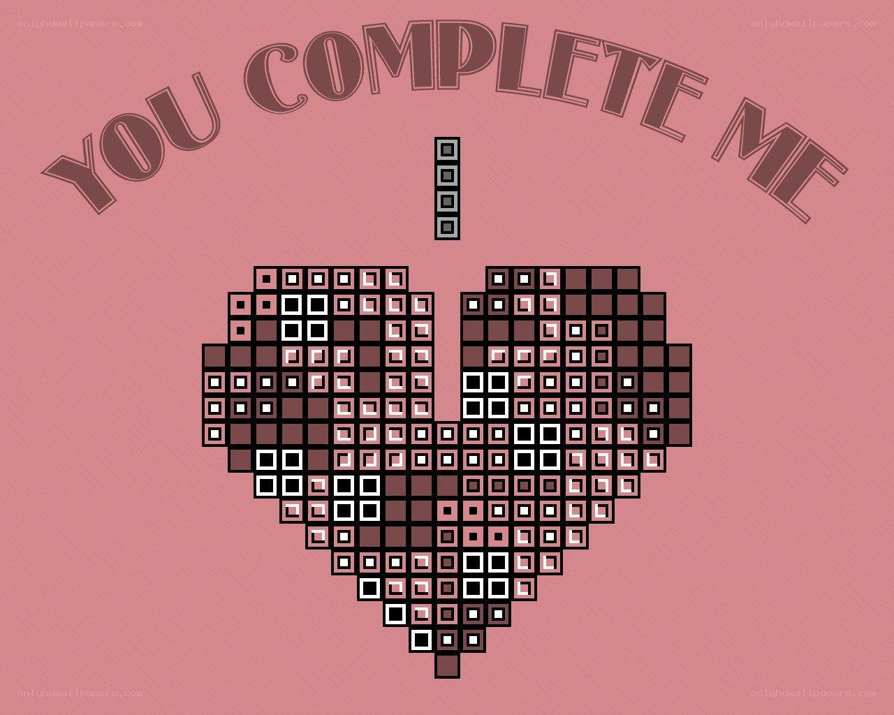 heart pixel art with text