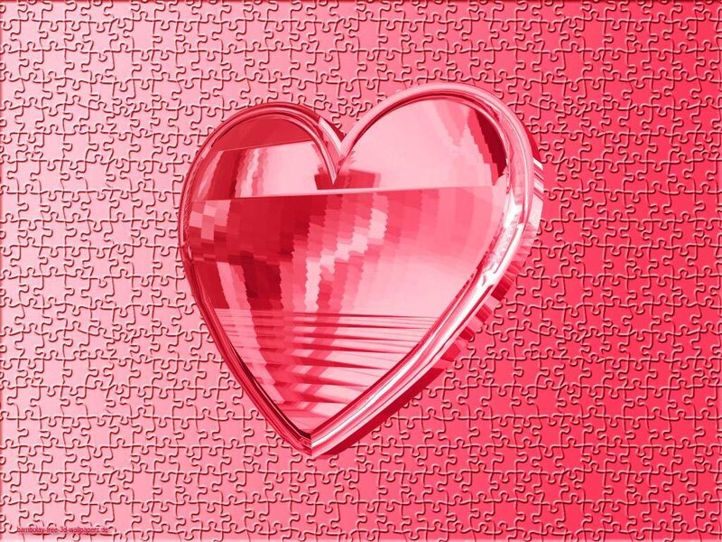 Heart puzzle background