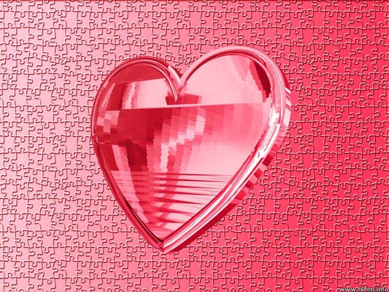 Heart puzzle background