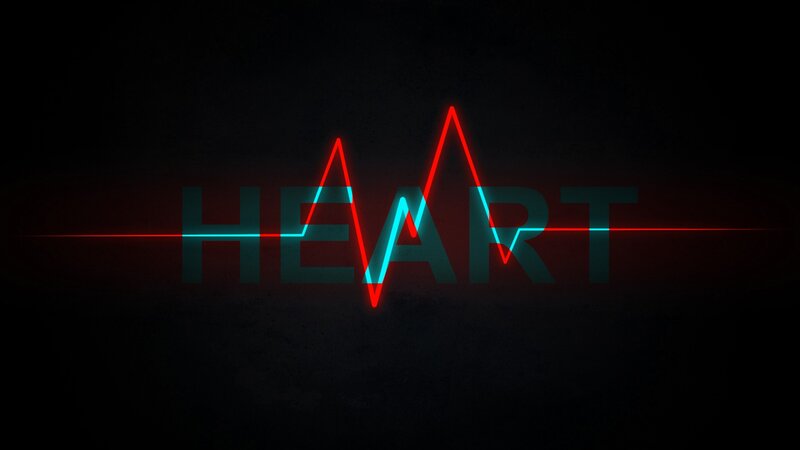 Heart Rate Monitor Line — Black, Dramatic