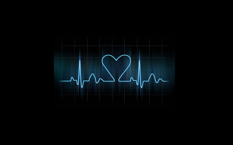 heart rate monitor with heart symbol