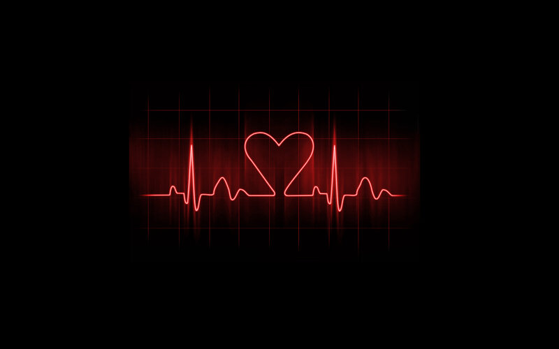 heart rate with heart symbol