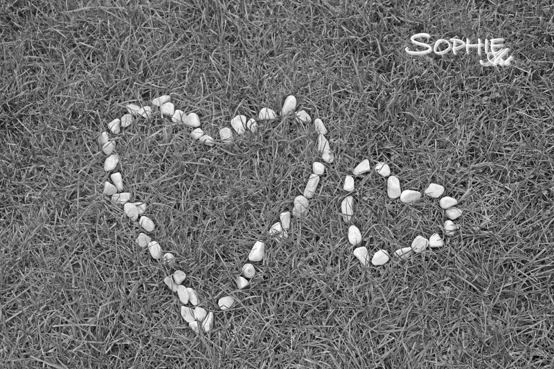 Heart Shape from Stones — Black