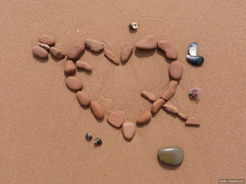 Heart Shape from Stones — Brown