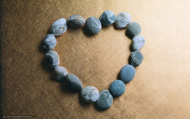 Heart shape from stones