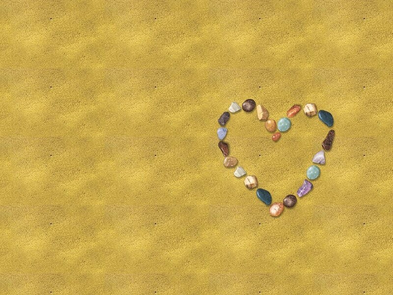 Heart Shape from Stones — Yellow