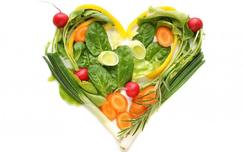heart shape from vegetables