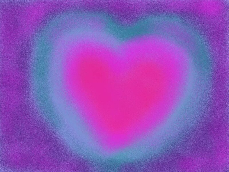 heart shape in purple and pink