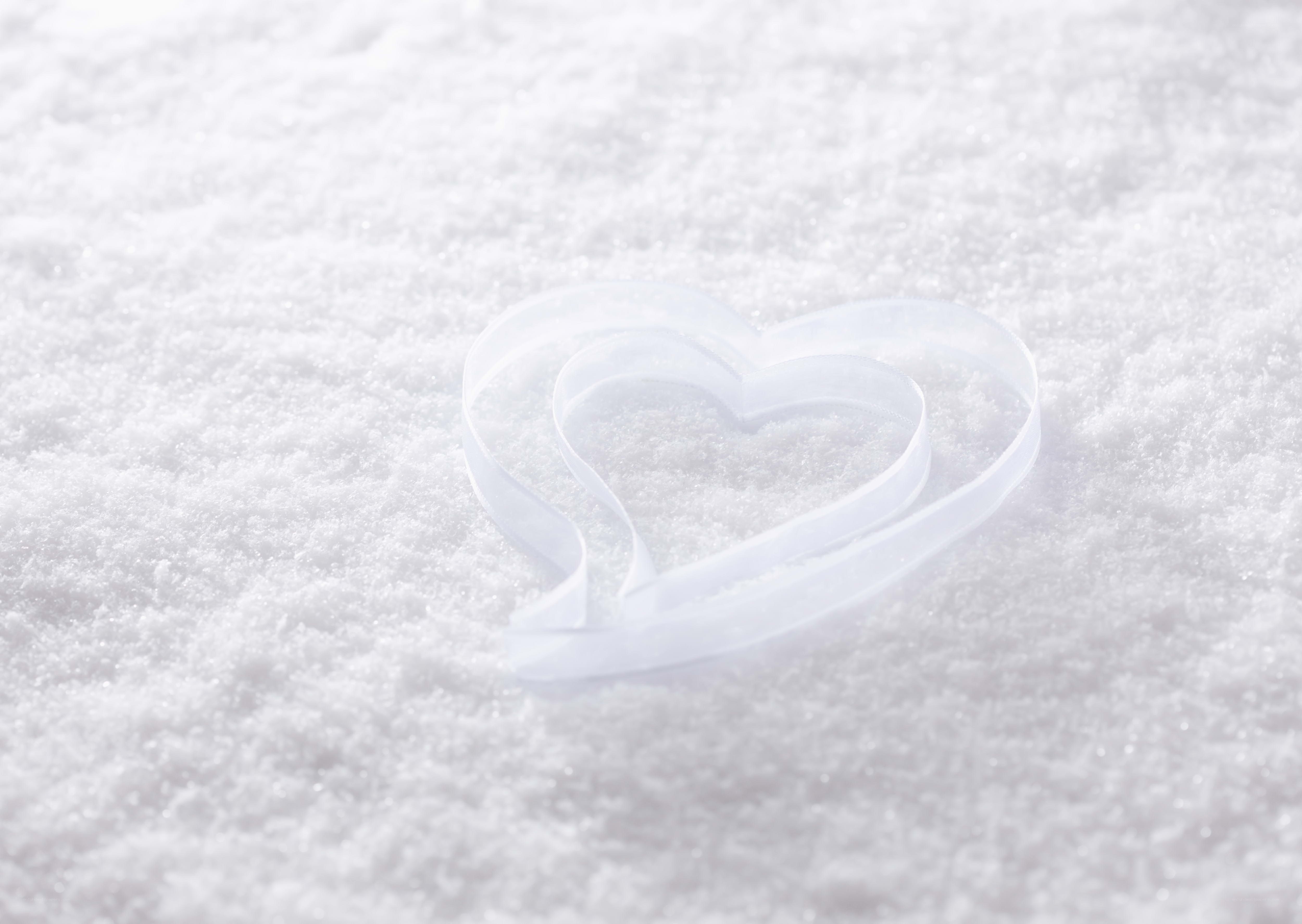 Heart shape in snow