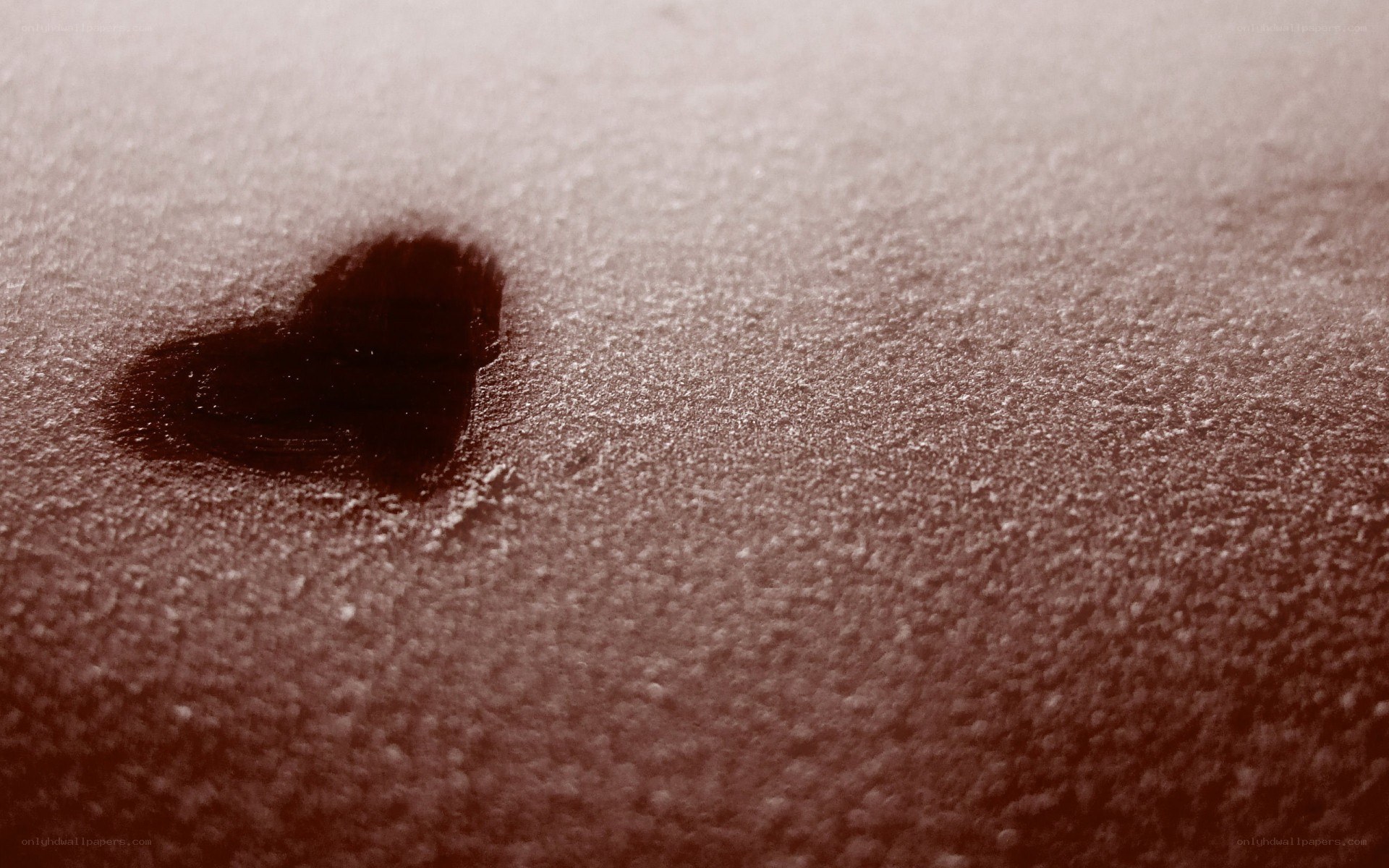 heart shape in snow