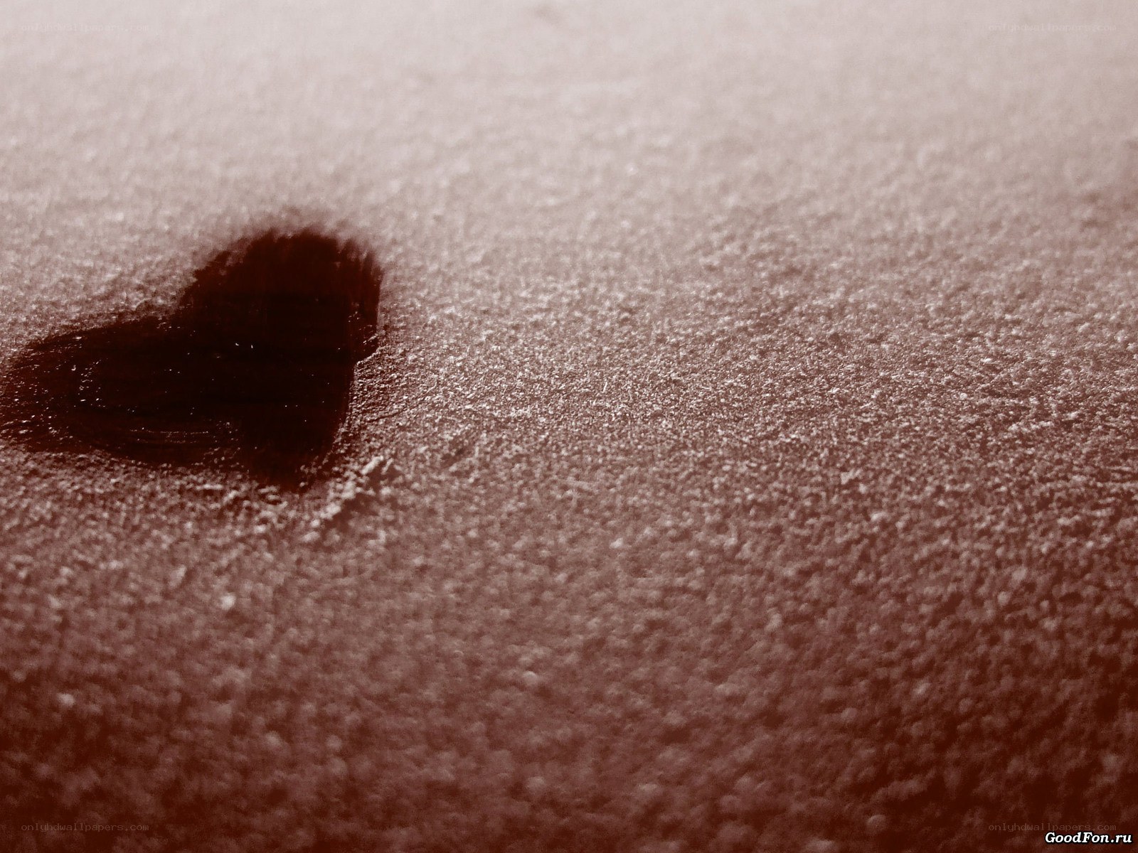 heart shape in snow
