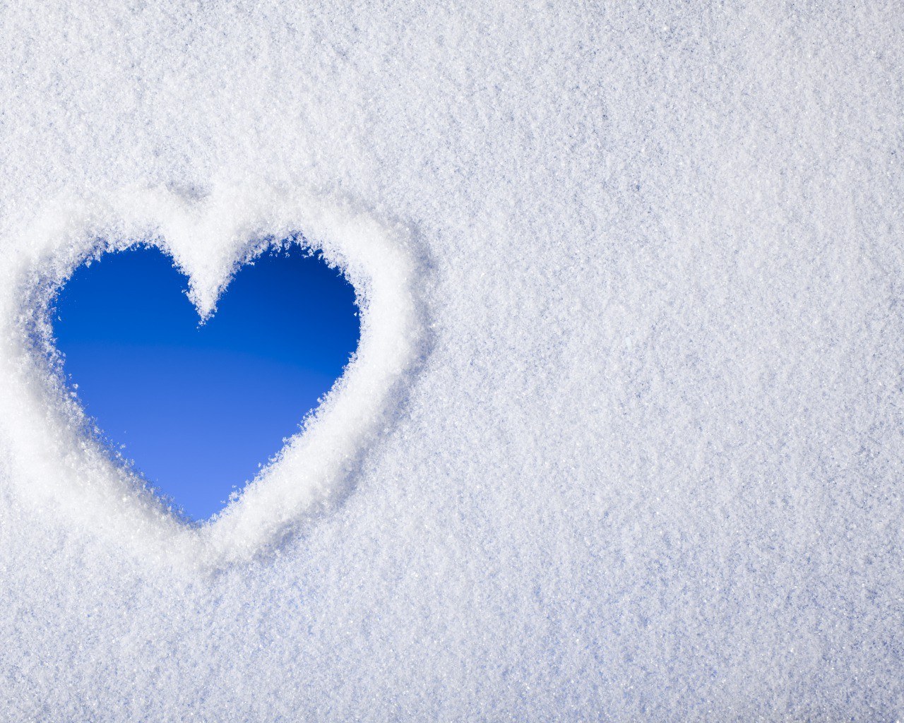 heart shape in snow