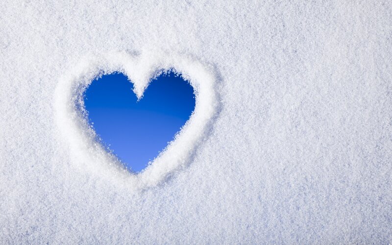 Heart Shape in Snow — Serene