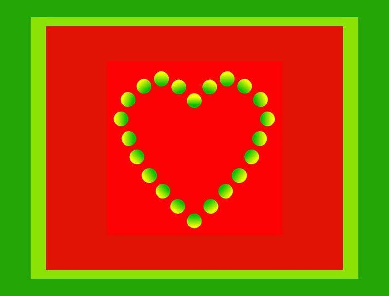 Heart Shape Made of Dots