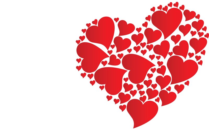 Heart Shape Made of Hearts