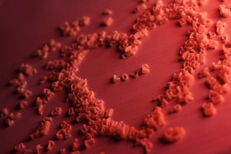 Heart Shape Made of Letters