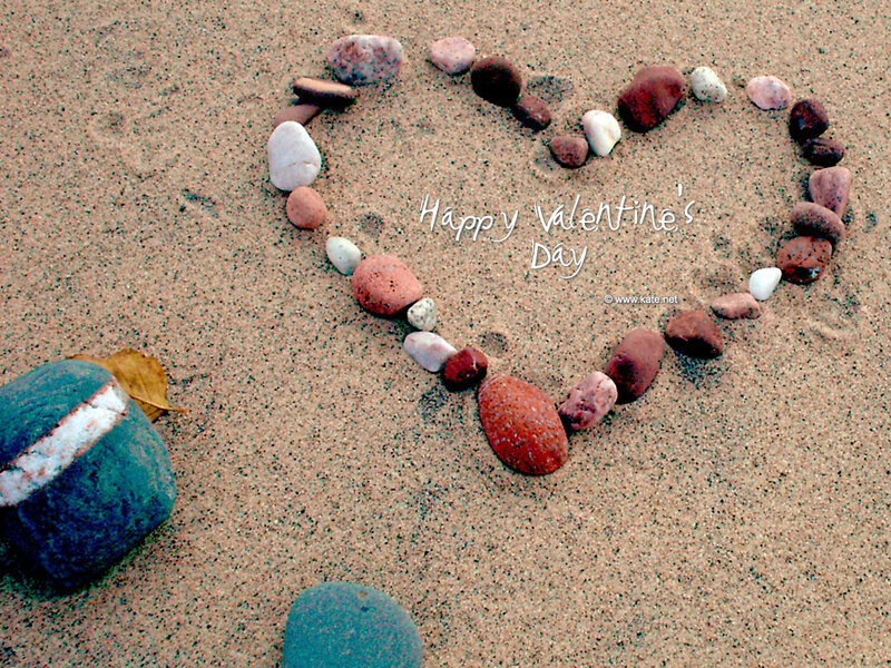 Heart Shape Made of Stones — Brown