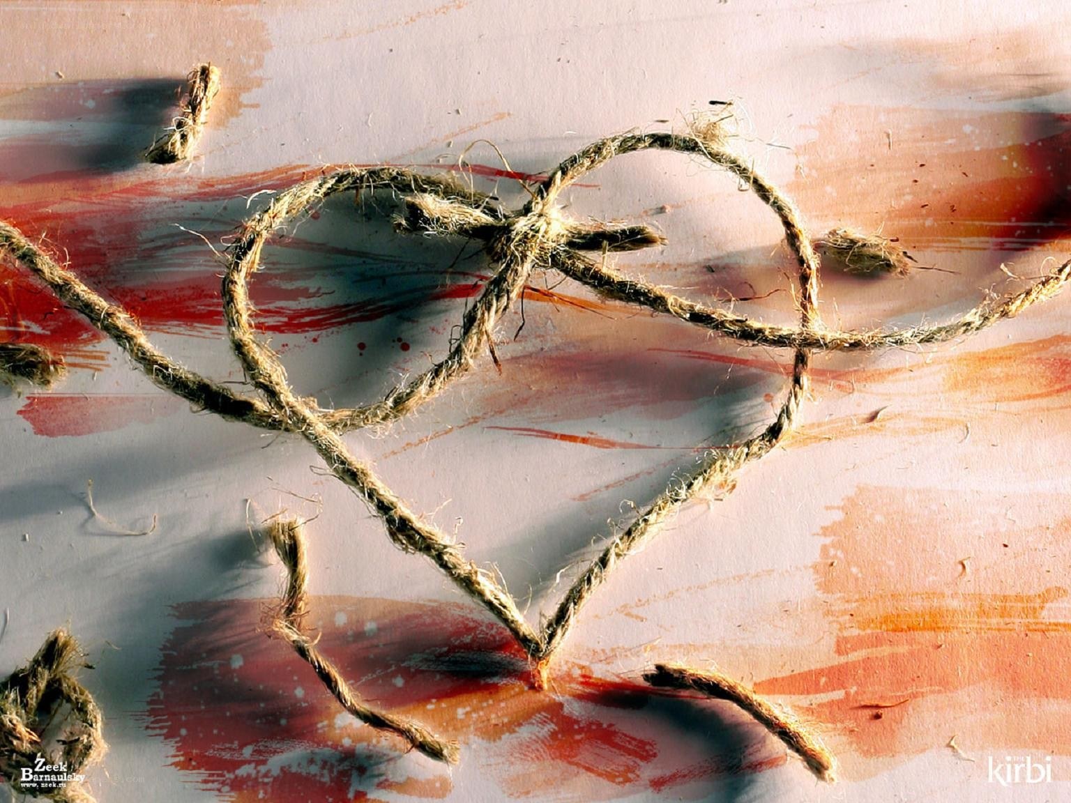 heart shape made of twine