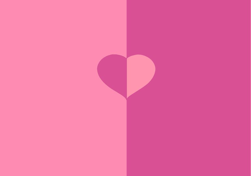 Heart Shape on Pink Background
