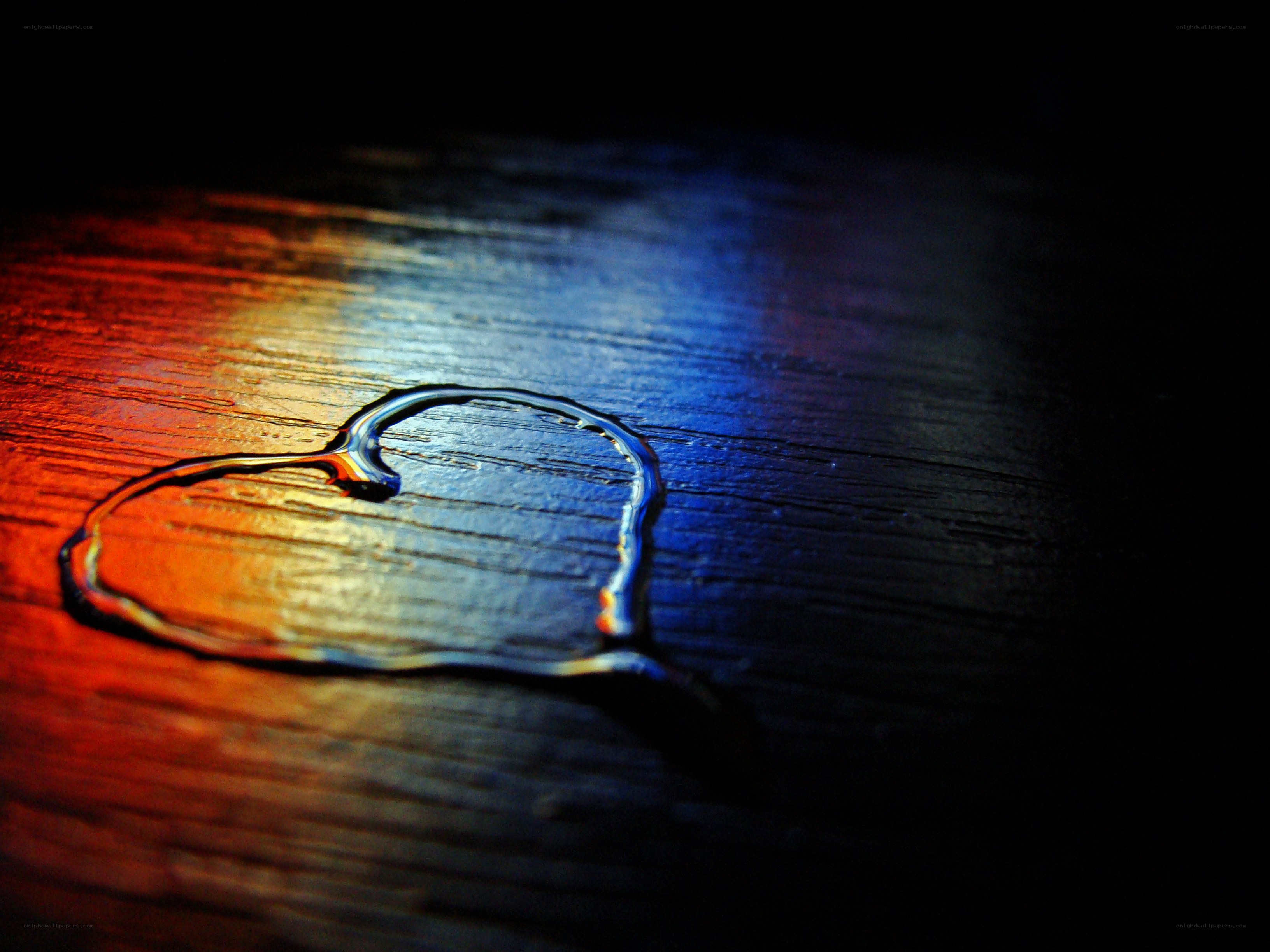 heart shape on wooden surface