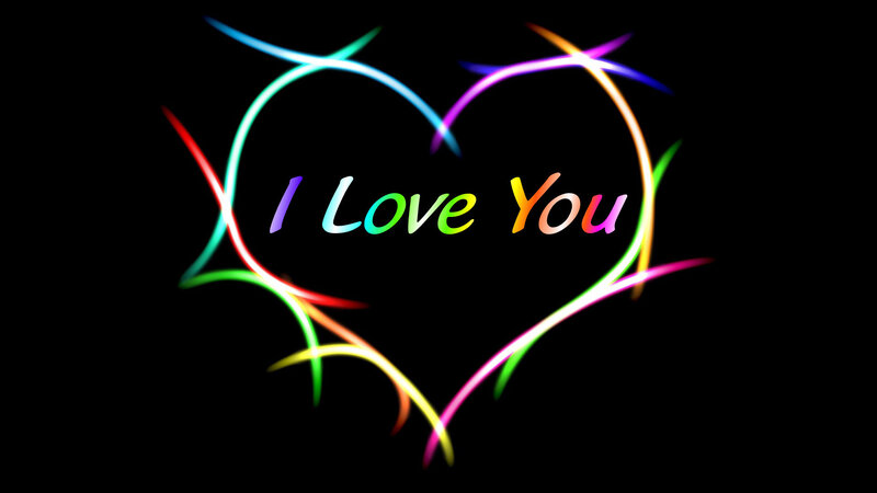 Heart Shape with Text — Black