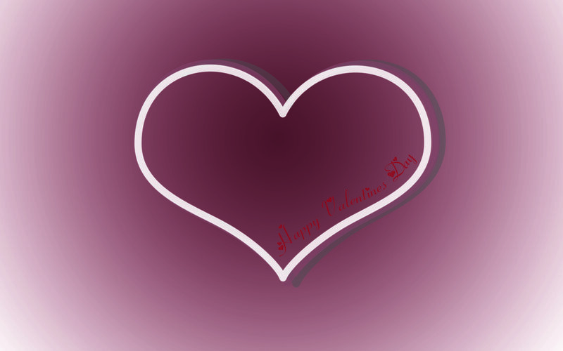 Heart Shape with Text — Purple