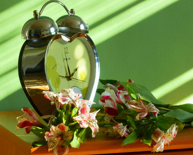 Heart-shaped Alarm Clock — Green