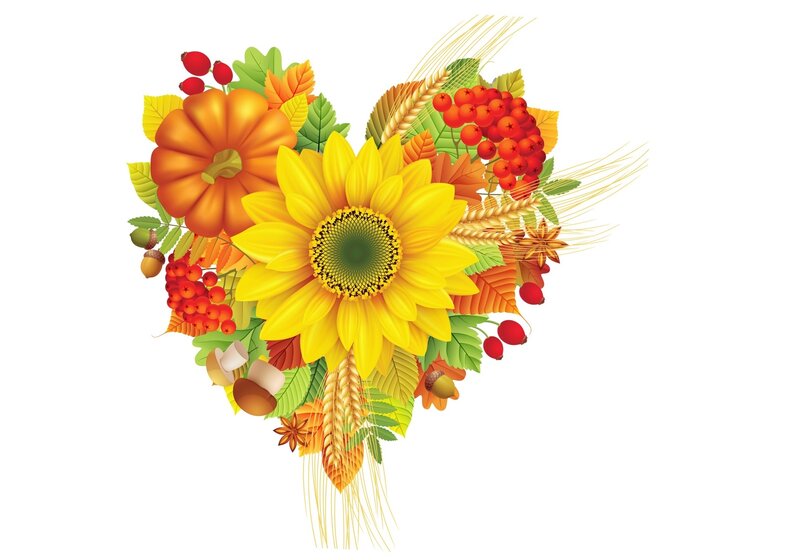 Heart-shaped Autumn Arrangement