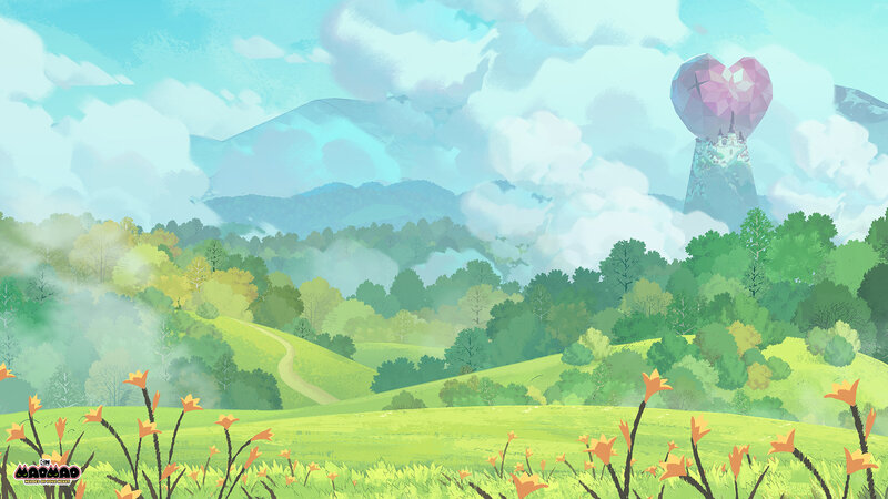 Heart-shaped Balloon over Castle
