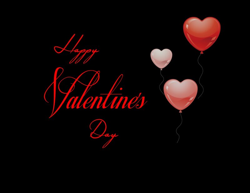 Heart-shaped Balloons — Black