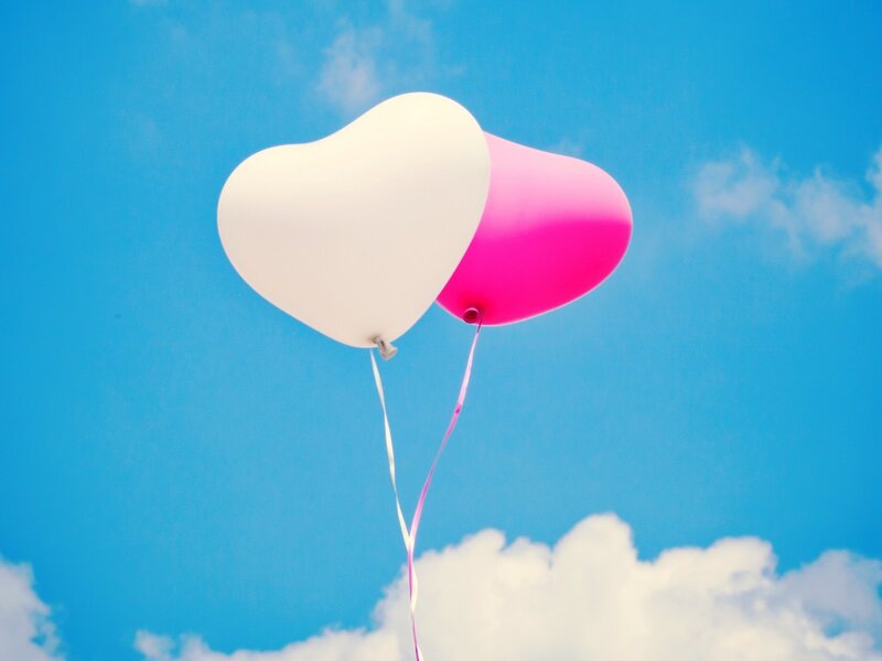 Heart-shaped Balloons — Blue