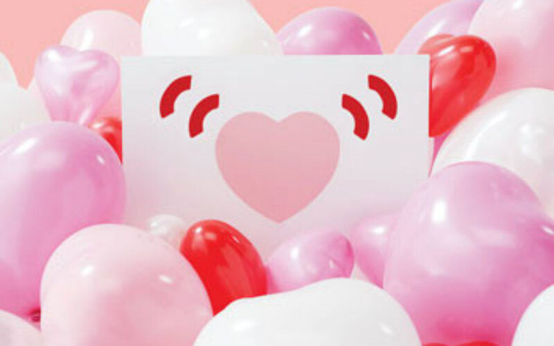 Heart-shaped Balloons — Pink, Festive