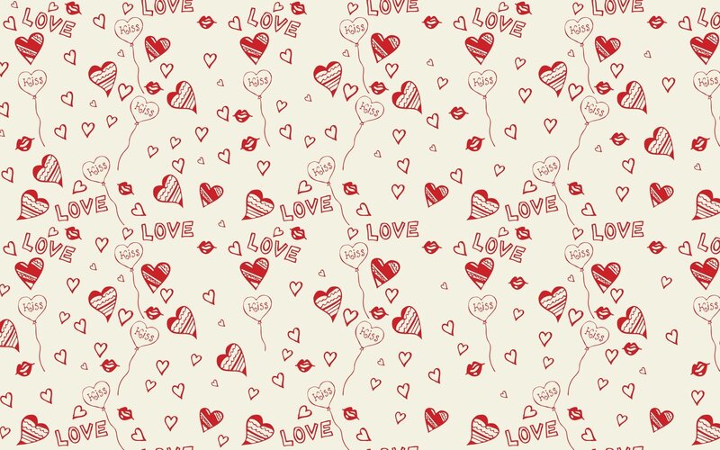 Heart-shaped Balloons — Red, Romantic, Illustration