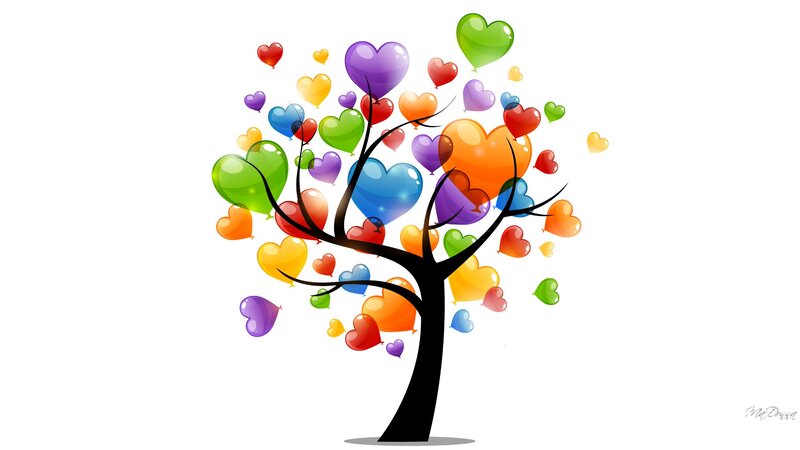 Heart-shaped Balloons Tree