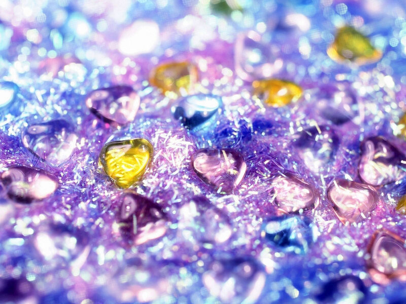 Heart-shaped Beads — Purple
