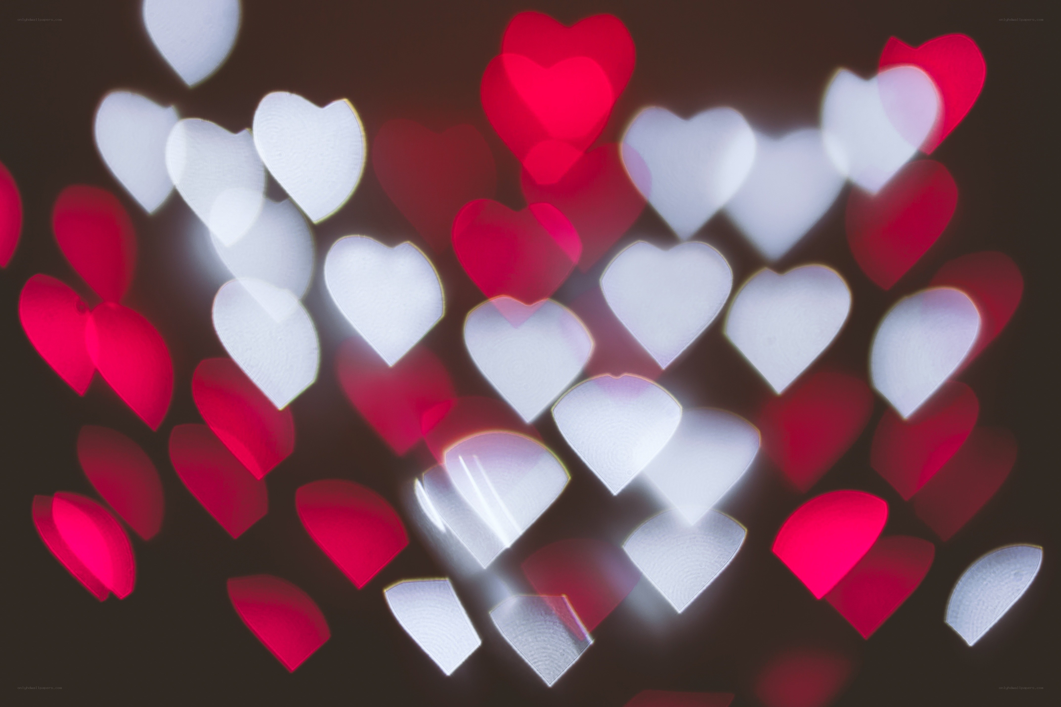 heart-shaped bokeh lights